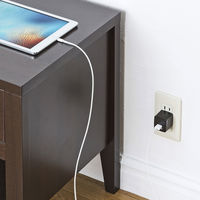 サンワサプライ USB充電器(2ポート・合計2.4A・ブラック) ACA-IP44BK 1個