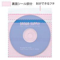 サンワサプライ 裏面シール付DVD・CD不織布ケース（ティアテープ付・50枚入り） FCD-FT50W 1セット（50枚入り）（直送品）