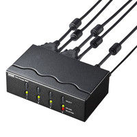 サンワサプライ ディスプレイ切替器（ミニD-sub（HD）15pin用）・4回路 SW-EV4N 1個（直送品）