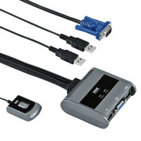 サンワサプライ パソコン切替器(エミュレーション非搭載・手元スイッチ付き) SW-KVM2UUSN 1個