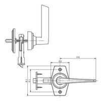川口技研 ホームレバー 戸襖錠 HL-2C（直送品）