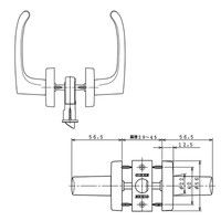 川口技研 B/S 50mm 空錠 JL-24-1M-Br 1個