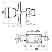 川口技研 ［表示錠（スライドカギ）] 宮殿1号WC錠（直送品）