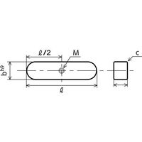 セイキ製作所 両丸キー(抜きタップ付き) TR08075 1セット(10個)（直送品）