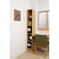 弘益 A4マルチ隙間収納 ブラウン 幅250×奥行295×高さ1800mm SS-M1825（BR） 1台（直送品）