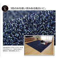 イケヒコ ラグ 3畳タイプ 洗える 『ノベル』 オレンジ 約200×250cm すべりにくい裏地加工 3964429 1枚（直送品）