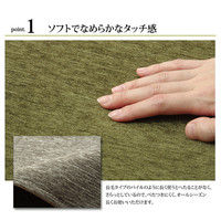 イケヒコ ラグ 洗える 無地カラー 選べる7色 『モデルノ』 グリーン 約200×250cm 1292340126502 1枚（直送品）