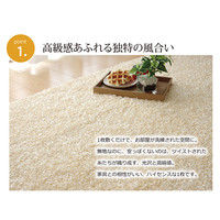 イケヒコ ラグ 1.5畳タイプ 防炎 抗菌 防臭 防ダニ 『シャンゼリゼ』 グリーン 約130×190cm 1340790121203 1枚（直送品）