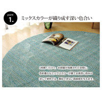 イケヒコ ラグ 2畳タイプ 抗菌 防臭 防ダニ 国産 『イリゼ』 ベージュ 約190×190cm 1340630021903 1枚（直送品）