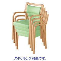 【軒先渡し】コイズミ　ポケットコイルチェア　ナチュラル／ライトグリーン G-K2-NS-1484 1脚（直送品）