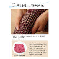 イケヒコ バスマット 洗える吸水 マイクロファイバー『さらり美人2』 ブラウン 2枚セット 約45×60cm（直送品）