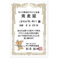 サンワサプライ インクジェット手作り賞状用紙(はがき・縦) JP-SHHKTN 1冊