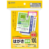 サンワサプライ マルチはがき・標準(増量) JP-DHKMT01N-1 1冊（直送品）