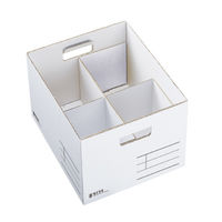 コクヨ 収納ボックス<NEOS> (Lサイズ・フタ付き)ホワイト A4-NELB-W 1セット(5冊)