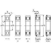 南海精工所 SSシリーズ SUS440Cステンレスベアリング SS6001ZZ 1セット(5個)（直送品）
