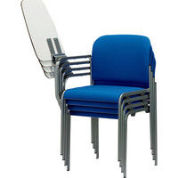 【軒先渡し】サンケイ メモ板付ミーティングチェア CM104-MYM 布張り ブラック 1セット（2脚入）（直送品）