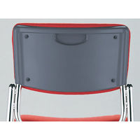 【軒先渡し】サンケイ ミーティングチェア CM350-MX 固定脚 レザー張り アイボリー 4脚セット（直送品）