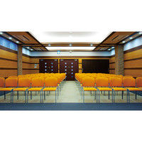 【軒先渡し】サンケイ ミーティングチェア CM104-MY 布張り スモークブルー 1脚（直送品）