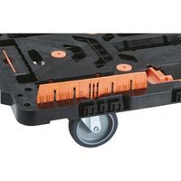 TRUSCO 連結式樹脂製2段台車 ビートル 700X450 自在3輪 コボレ止めセット ハンドル付 BT724KJ3-E100 1台（直送品）