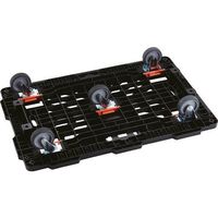 TRUSCO まとめ買い 連結式樹脂製平台車 ビートル 900X600 自在3輪 とめたろう付 4台セット BT900J3-E100T-M4（直送品）