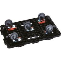 トラスコ中山 TRUSCO 連結式樹脂製2段台車 ビートル 900X600 自在3輪 ハンドルなし BT920J3-E100 1台（直送品）