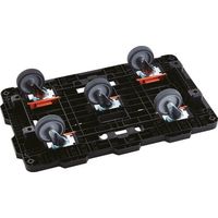 トラスコ中山 TRUSCO 連結式樹脂製2段台車 ビートル 900X600 自在5輪 ハンドルなし BT920J5-E100 1台（直送品）