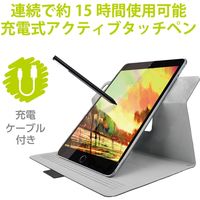 タッチペン 汎用 アクティブスタイラスペン 充電式 クリップ付き ブラック P-TPACST02BK エレコム 1個（直送品）