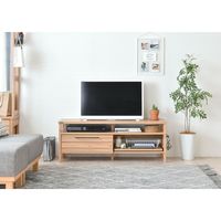 佐藤産業 LAFIKA（ラフィカ） テレビボード 幅1200×奥行400×高さ450mm ナチュラル LF45-120L NA 1台（直送品）