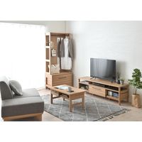 佐藤産業 LAFIKA（ラフィカ） テレビボード 幅1500×奥行400×高さ450mm ナチュラル LF45-150L NA 1台（直送品）