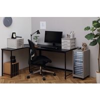 アイリスオーヤマ レターケース A4 書類ケース 卓上収納 ウッドトップデスク チェスト WTDC-430RF アッシュグレー／グレー 1個