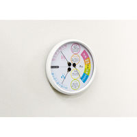 シンワ測定 熱中症注意 丸型 15cm ホワイト 70505 1セット(5個)