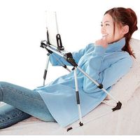 折りたたみ式 スマホ＆タブレットスタンド ブラック a24657 1個 トレードワン（直送品）