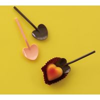 ヘッズ 無地ハートスプーン-1/ピンク M-SNH1 1セット（200本：100本×2パック）（直送品）