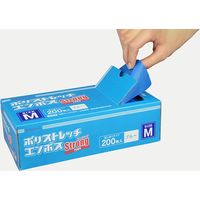 ポリストレッチエンボスストロング M 青 使い捨て TPE手袋 4000枚(200×20) 00654637 1ケース(4000枚入(20（直送品）
