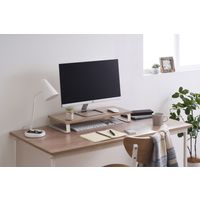 アイリスオーヤマ モニター台　MNS-590　ナチュラル MNS-590 1台