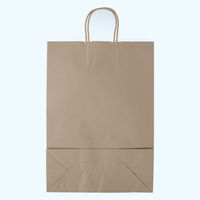 シモジマ 手提げ紙袋　25チャームバッグ ＳＴＤ（スタンダード） 未晒無地 1セット（200枚：50枚入×4）