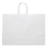 シモジマ 手提げ紙袋　25チャームバッグ 55ー1 白無地 1セット（200枚：50枚入×4）