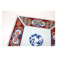 石丸陶芸 木甲赤濃松竹梅 正角盛皿 5740020564 1枚（直送品）