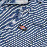 コーコス信岡 ライトストレッチヒッコリー 半袖ツナギ ショート丈 SS ネイビー D-7104 1着（直送品）