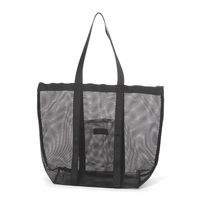 メッシュBIGトートバッグ ブラック LAKOLE/ラコレ