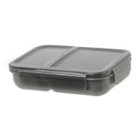 汁が漏れにくいランチボックス(700ml) グレー LAKOLE/ラコレ