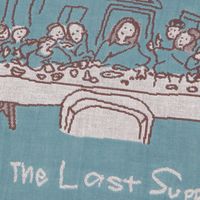 （世界の名作）ガーゼハンドタオル ラストサパー 1セット（1枚×2） LAKOLE/ラコレ