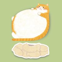 学研ステイフル まんぷく付箋(チャシロねこ) DM03817 1個