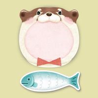 学研ステイフル 大口付箋(かわうそ) DM03815 1個