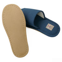 オクムラ スリッパ  オールドスタンダード外縫い 来客用 ルームシューズ  Lサイズ ブルー BSAA7007BL 1足