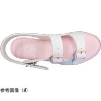 山一 抗菌キルティング2バンドサンダル ピンク M 7609PKM 1足 68-0793-42（直送品）