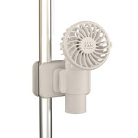 ロア・インターナショナル 4WAY日傘対応クリップファン abbiFan CLIP ライトベージュ AB-DQ261BG 1個