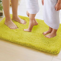 ふわふわ吸水大判バスマット ピスタチオグリーン 1セット（3個）
