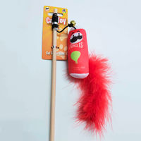 猫じゃらし プリングルズ 赤 1本 ワイワオ 猫用 おもちゃ