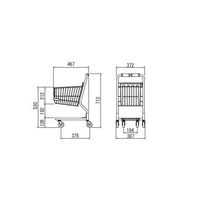 大和産業 お手伝いショッピングカート【旗付き】 ライオン ゴールド W387×D467×H1720mm PJ3-C75-RAION 1台（直送品）